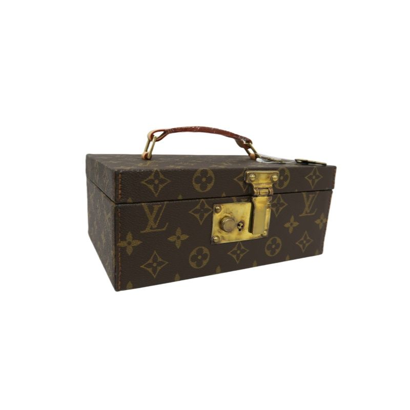 LOUIS VUITTON Monogram Boîte Autruche, Brown, Top Handle Bag, With 2 Keys