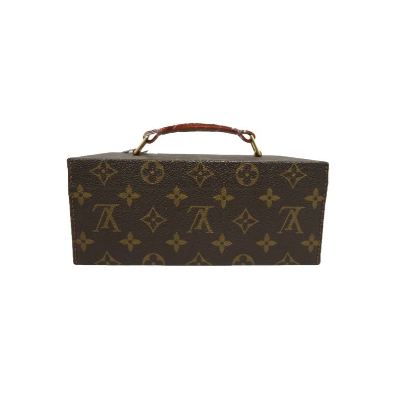 LOUIS VUITTON Monogram Boîte Autruche, Brown, Top Handle Bag, With 2 Keys