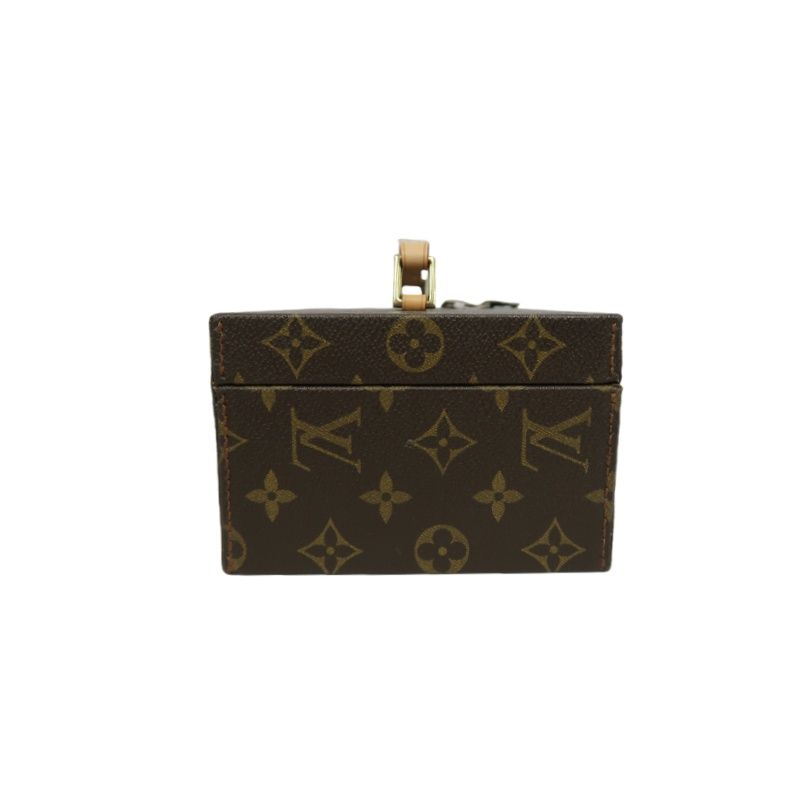 LOUIS VUITTON Monogram Boîte Autruche, Brown, Top Handle Bag, With 2 Keys