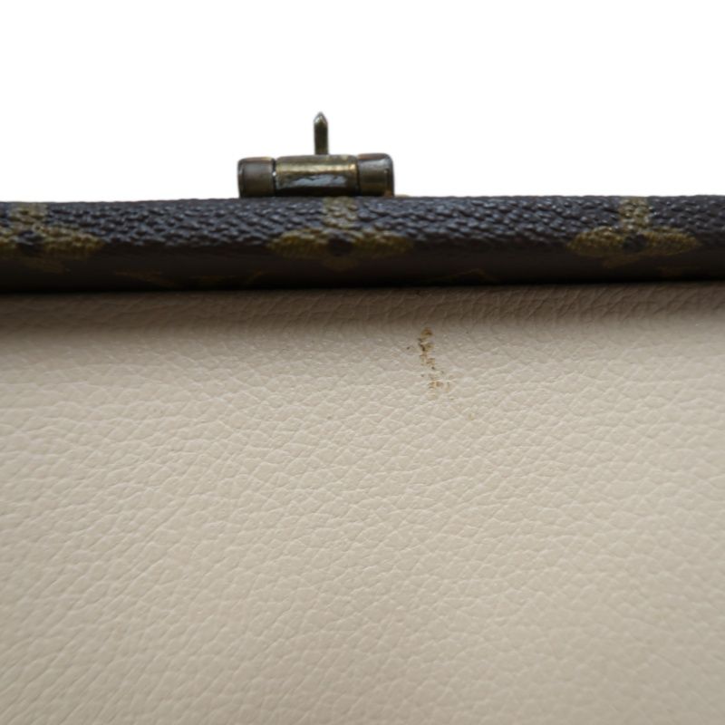 LOUIS VUITTON Monogram Boîte Autruche, Brown, Top Handle Bag, With 2 Keys