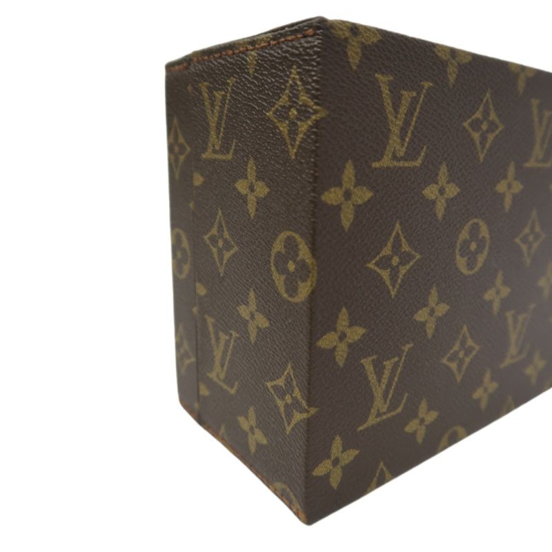 LOUIS VUITTON Monogram Boîte Autruche, Brown, Top Handle Bag, With 2 Keys