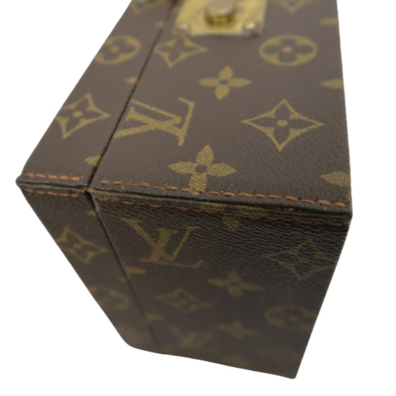 LOUIS VUITTON Monogram Boîte Autruche, Brown, Top Handle Bag, With 2 Keys