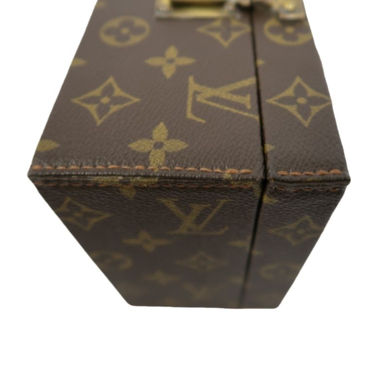 LOUIS VUITTON Monogram Boîte Autruche, Brown, Top Handle Bag, With 2 Keys