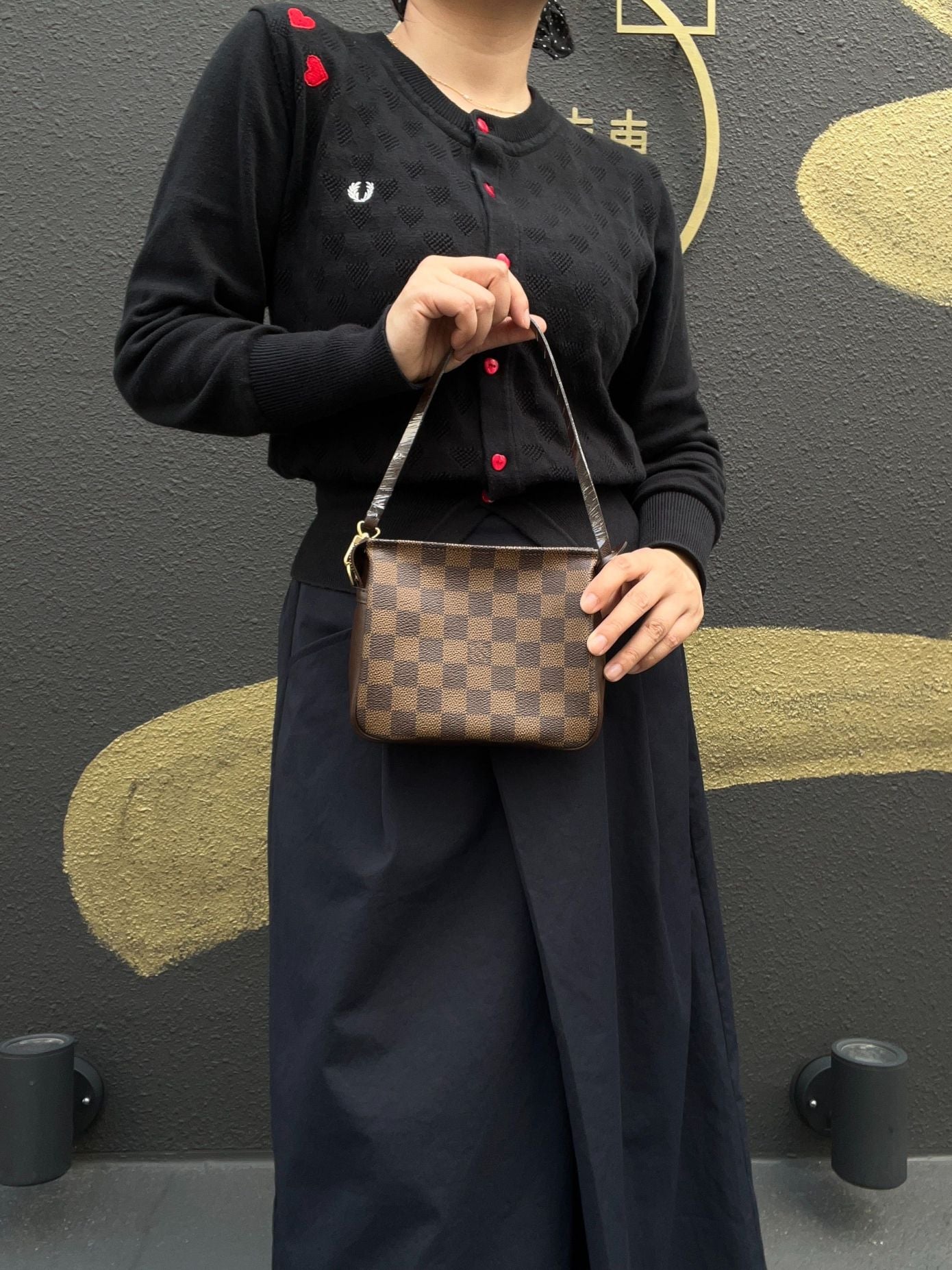 LOUIS VUITTON (LV) Damier Ebene True Makeup Brown Handbag