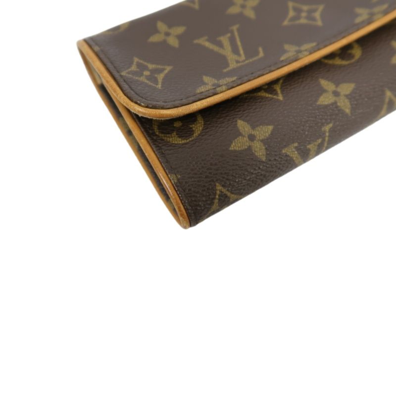 LOUIS VUITTON Florentine Shoulder Bag, Brown (Monogram PVC), 19cm Envelope Style, with Long Shoulder Strap