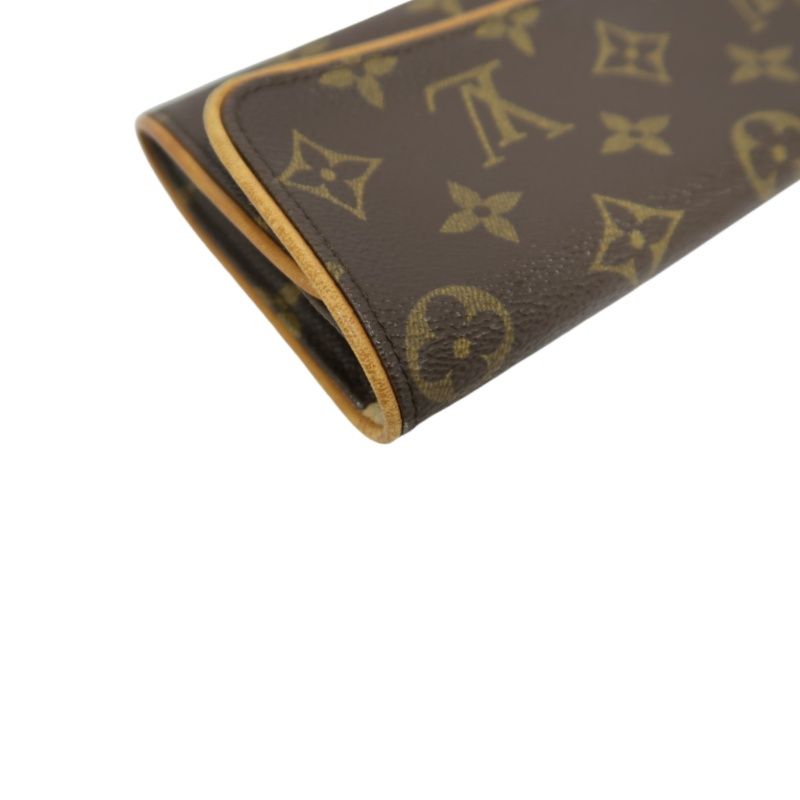 LOUIS VUITTON Florentine Shoulder Bag, Brown (Monogram PVC), 19cm Envelope Style, with Long Shoulder Strap