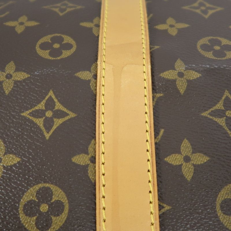 LOUIS VUITTON Monogram Keepall Bandouliere 60 Boston Bag, with name tag and shoulder strap, LV Monogram travel bag 60, handbag