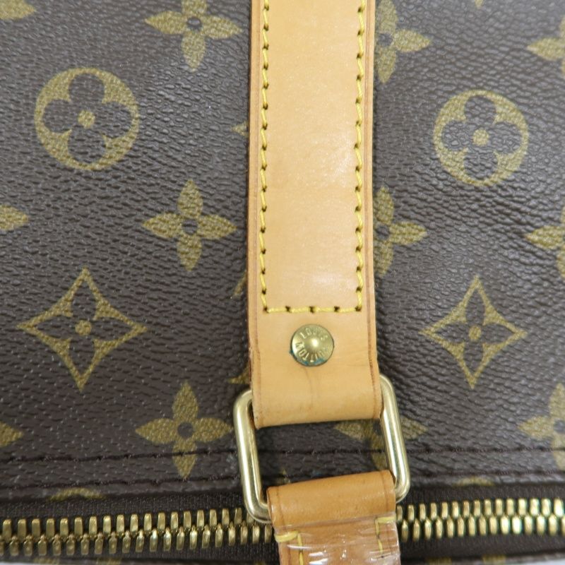 LOUIS VUITTON Monogram Keepall Bandouliere 60 Boston Bag, with name tag and shoulder strap, LV Monogram travel bag 60, handbag