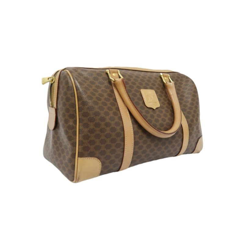 CELINE Monogram Boston Bag (35cm), Brown, Gold Hardware
