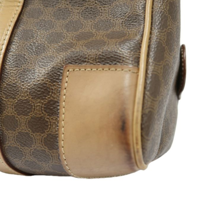 CELINE Monogram Boston Bag (35cm), Brown, Gold Hardware