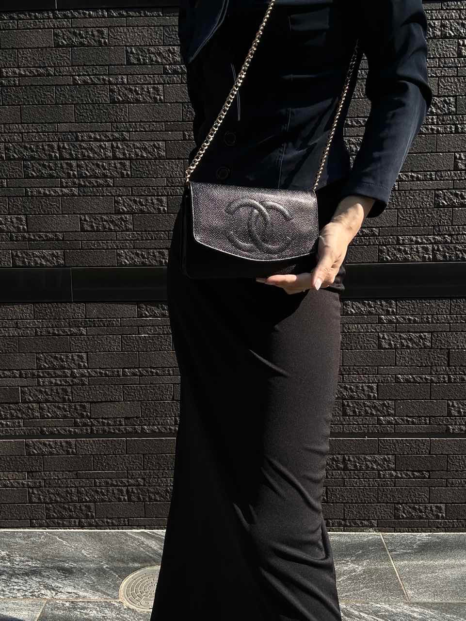 CHANEL Crossbody & Shoulder Bag, Caviar Leather, Black