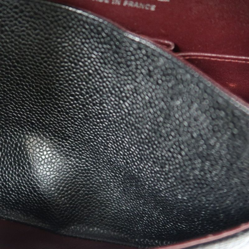 CHANEL Quilted Classic Flap Shoulder Bag, Caviar Leather, Black, Silver-Tone Hardware