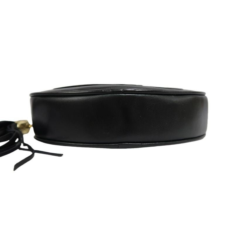 CHANEL Tassel Shoulder Bag, Black Lambskin, Authenticity Card Included