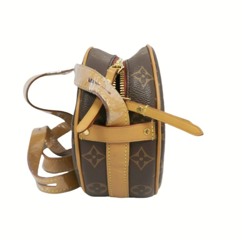 LOUIS VUITTON Boîte Chapeau Souple, Monogram Coated Canvas, Brown, Crossbody Bag, With Dust Bag