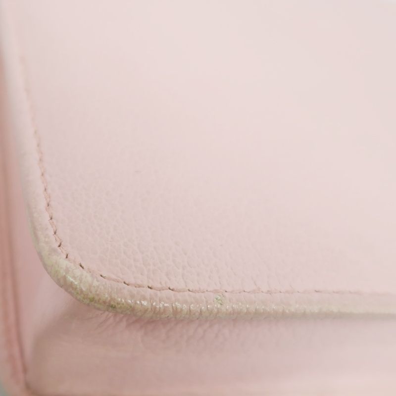 CHANEL Chain Wallet on Chain (WOC), Lambskin, Camellia Motif, Pink, Silver Hardware, Serial Number Starting with "15", Includes Dust Ba