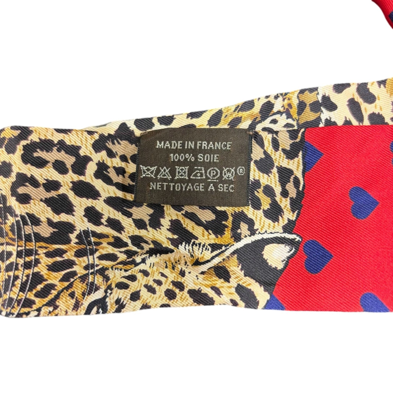 HERMES Red Tone Twilly Scarf With Tag