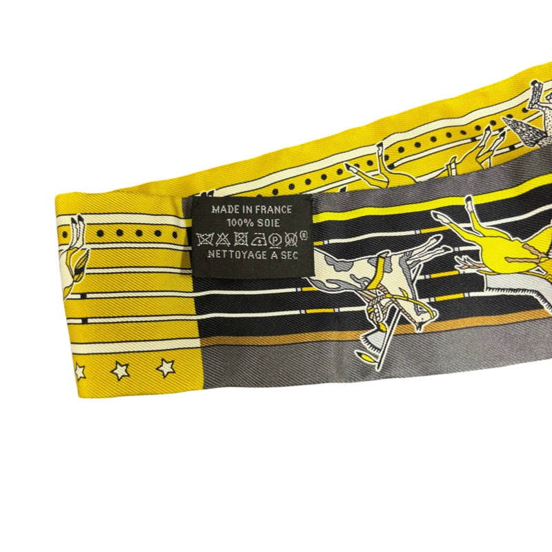 HERMES Grey Tone Twilly Scarf With Tag & Box