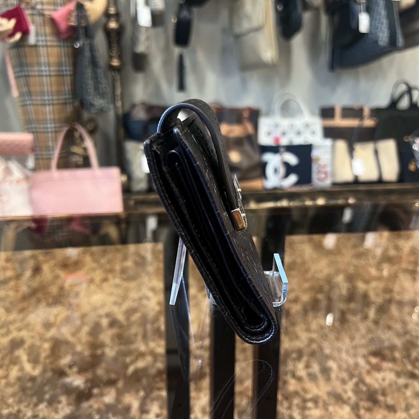 GUCCI GG Supreme Brown Leather Wallet with Box