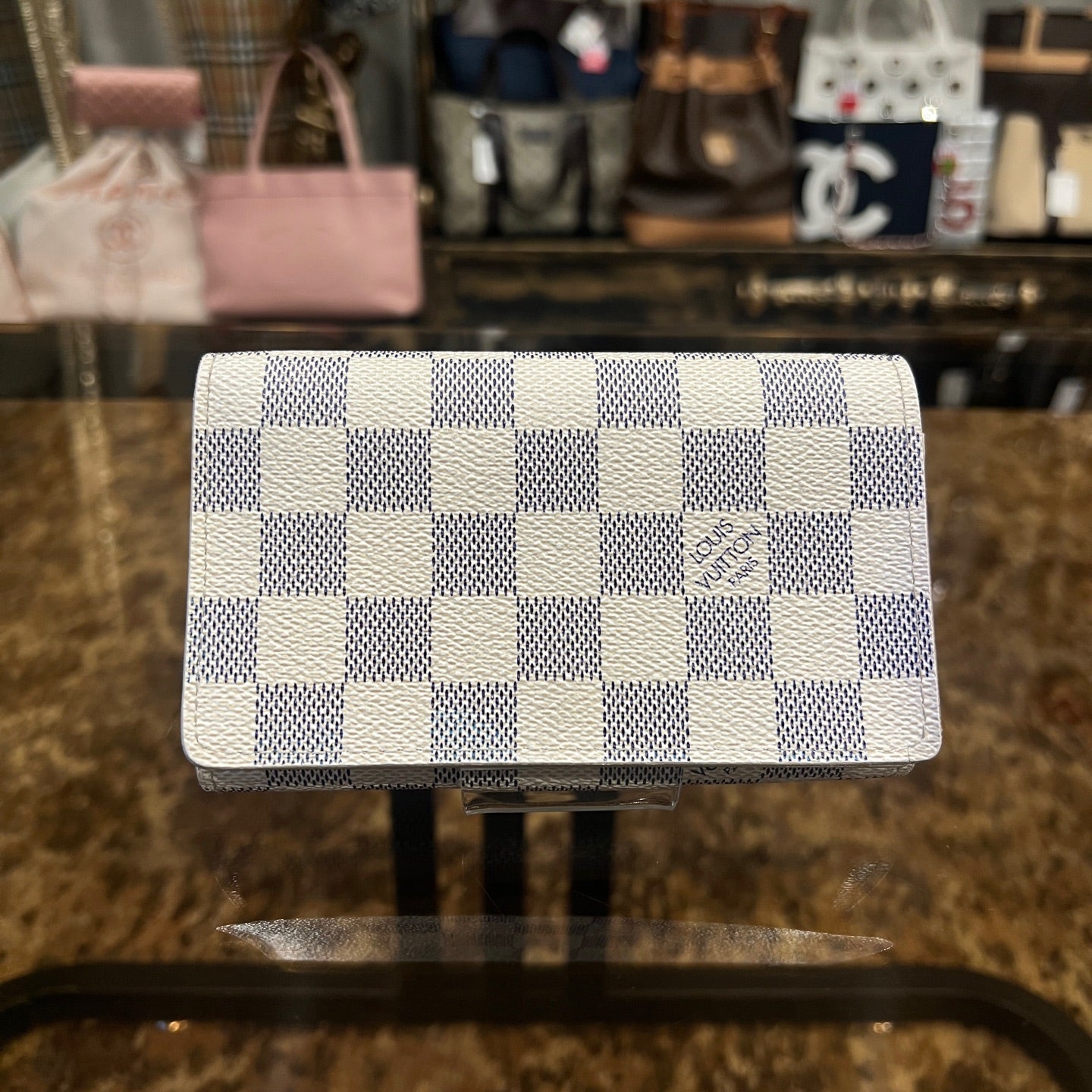 LOUIS VUITTON (LV) Damier Azur Portefeuille Tresor Card Case