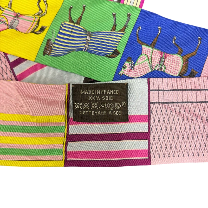 HERMES Pink Tone Twilly Scarf With Tag & Box