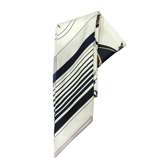 HERMES Grey Tone Twilly Scarf With Tag & Box
