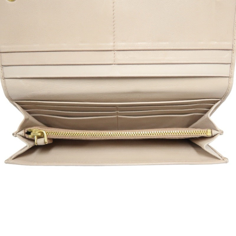 PRADA Long Wallet, Pink & Beige, PVC, Gold Hardware, with Box and Authenticity Card