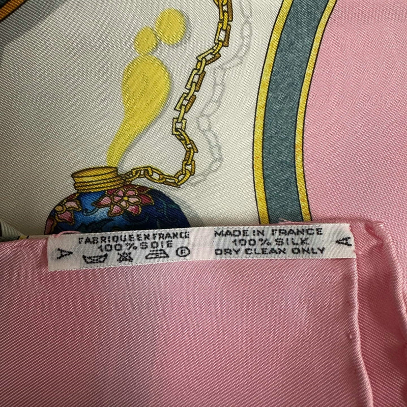 HERMES Carre 90 Silk Scarf, Pink Tone, with Tag