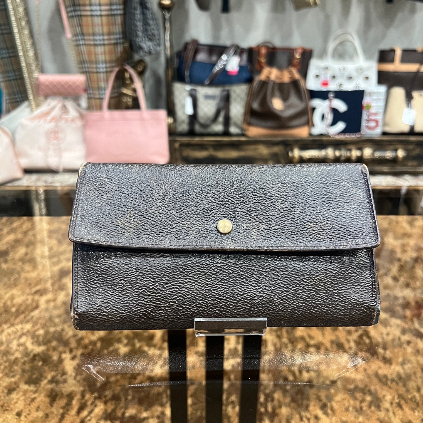 LOUIS VUITTON (LV) Monogram Brown Long Wallet (Empreinte Leather Style)