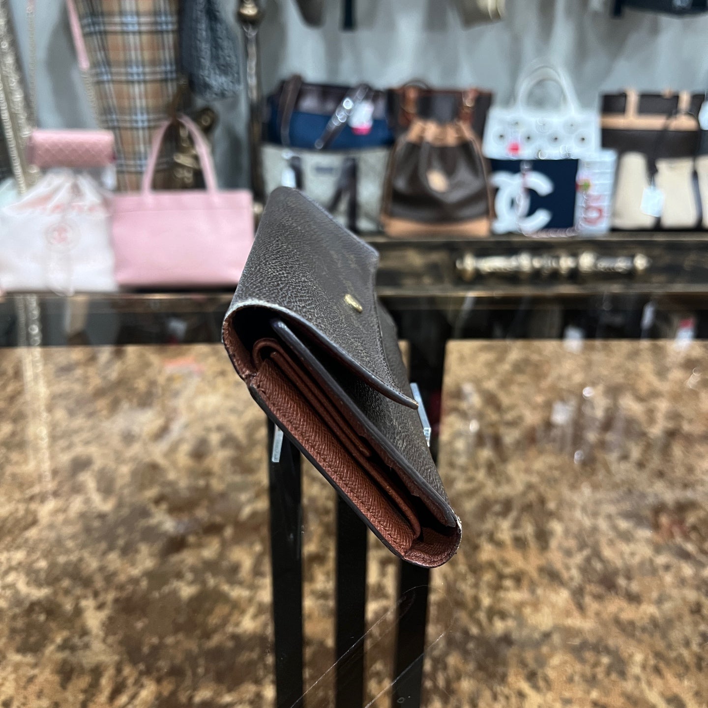 LOUIS VUITTON (LV) Monogram Brown Long Wallet (Empreinte Leather Style)