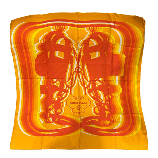 HERMES  scarf, Carré 90, orange, with tag