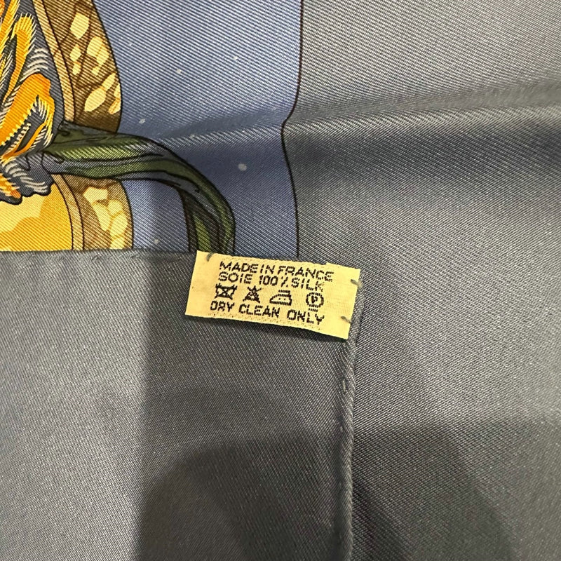 HERMES Scarf, Blue Tone, With Tag