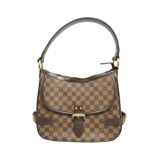 LOUIS VUITTON Hyverley Damier Ebene Canvas Handbag with Gold Hardware