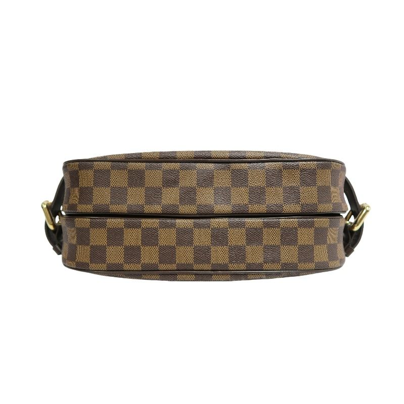 LOUIS VUITTON Hyverley Damier Ebene Canvas Handbag with Gold Hardware