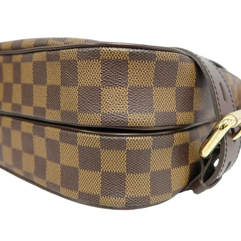 LOUIS VUITTON Hyverley Damier Ebene Canvas Handbag with Gold Hardware