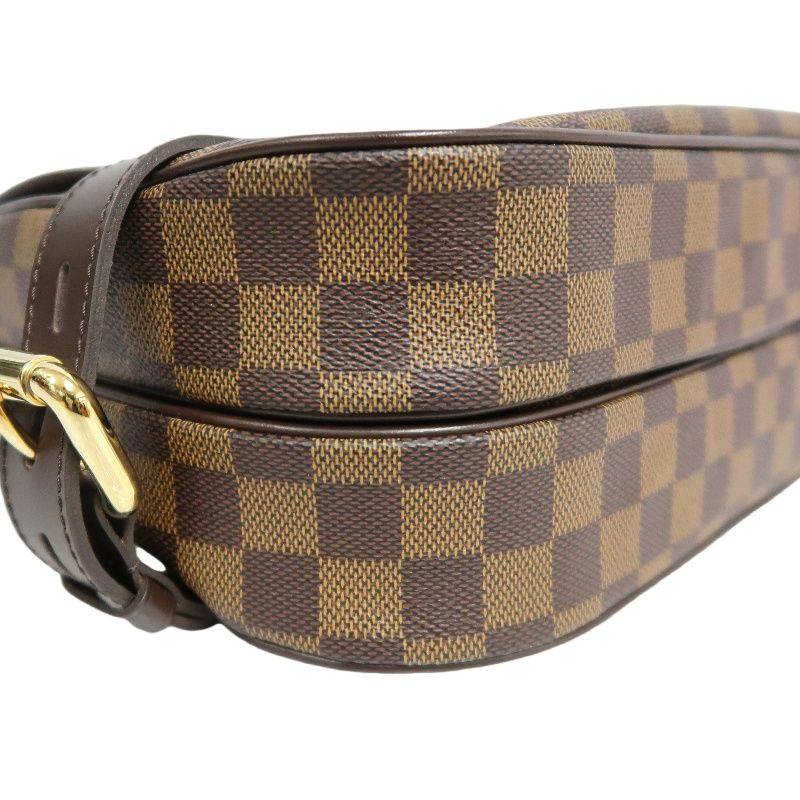LOUIS VUITTON Hyverley Damier Ebene Canvas Handbag with Gold Hardware