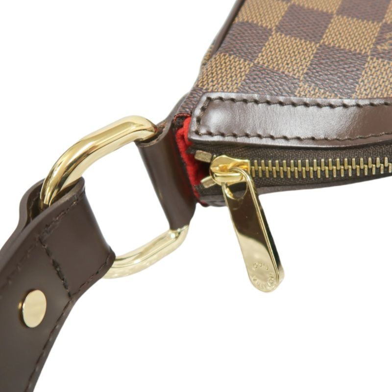 LOUIS VUITTON Hyverley Damier Ebene Canvas Handbag with Gold Hardware