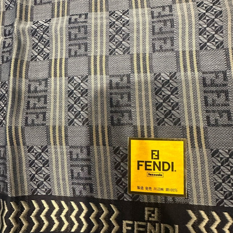 FENDI handkerchief, blue, FF vintage print