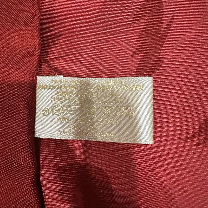 CARTIER square scarf, pink jacquard pattern, silk scarf with jaguar motif, red, animal print, with box