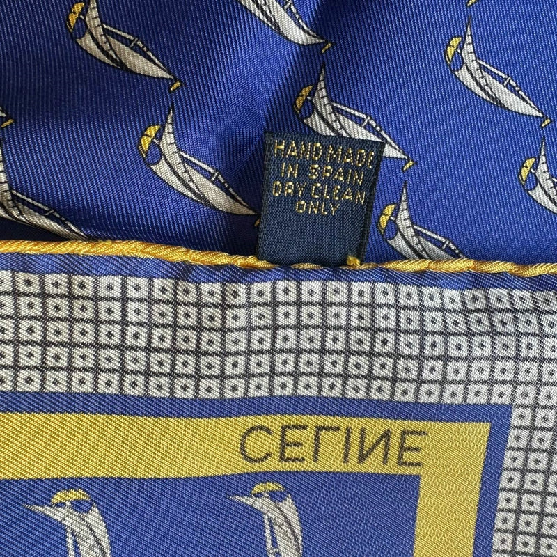 CELINE navy blue scarf/handkerchief