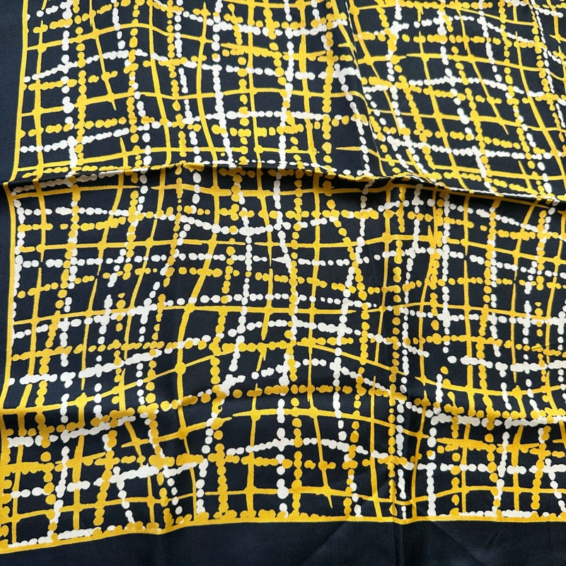 YSL black base with yellow dots scarf/handkerchief, no care label