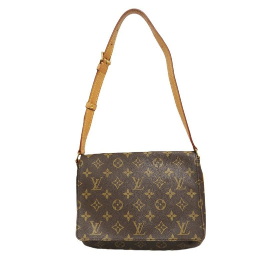 LOUIS VUITTON Musette Tango Short Shoulder Bag, Monogram Coated Canvas, Brown