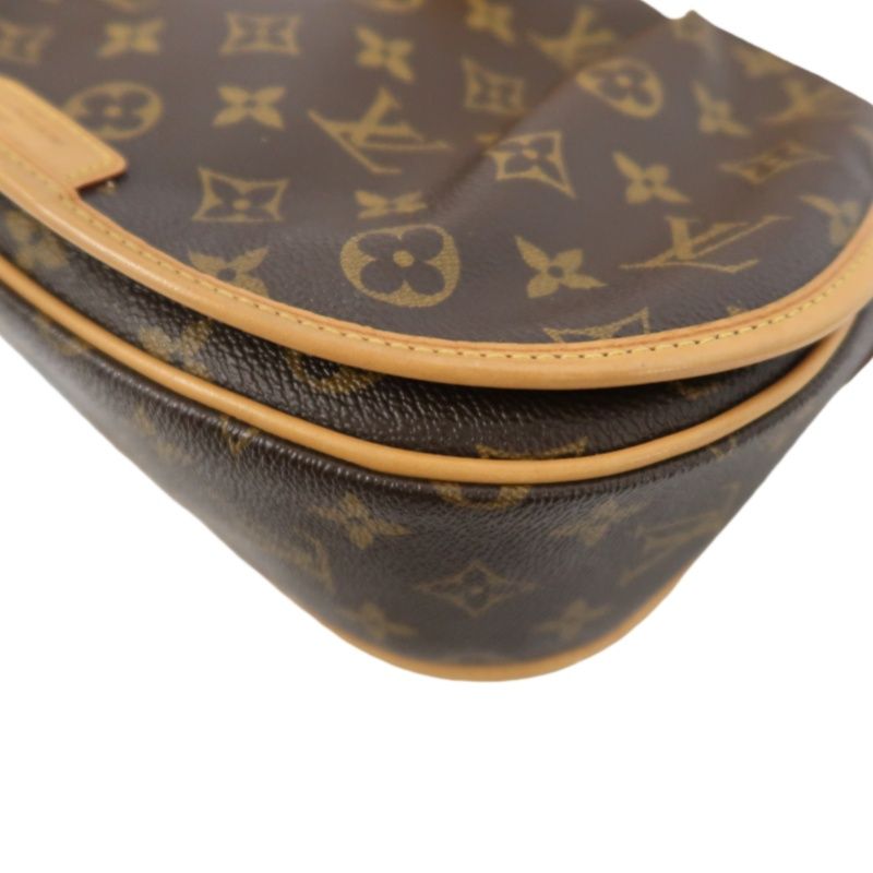 LOUIS VUITTON Monogram Menilmontant PM Brown Crossbody Shoulder Bag
