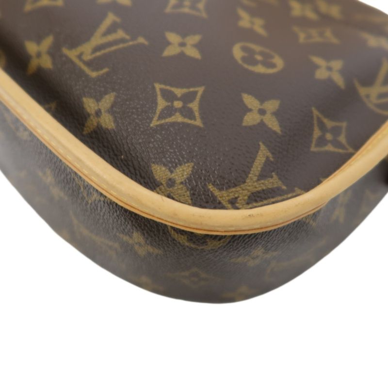 LOUIS VUITTON Monogram Menilmontant PM Brown Crossbody Shoulder Bag