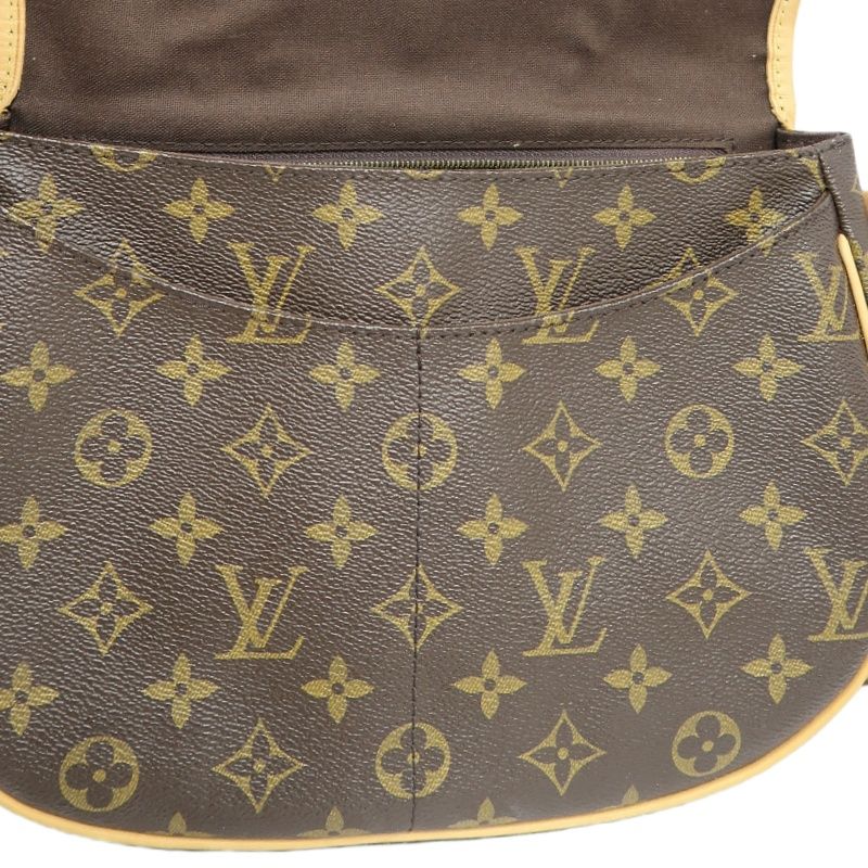 LOUIS VUITTON Monogram Menilmontant PM Brown Crossbody Shoulder Bag