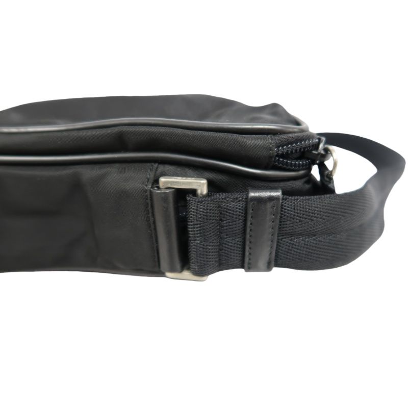 Prada Nylon Shoulder Bag in Black with Silver Hardware