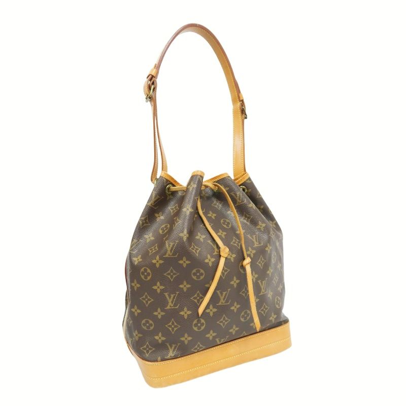 LOUIS VUITTON Noe Shoulder Bag, Monogram Coated Canvas, Brown