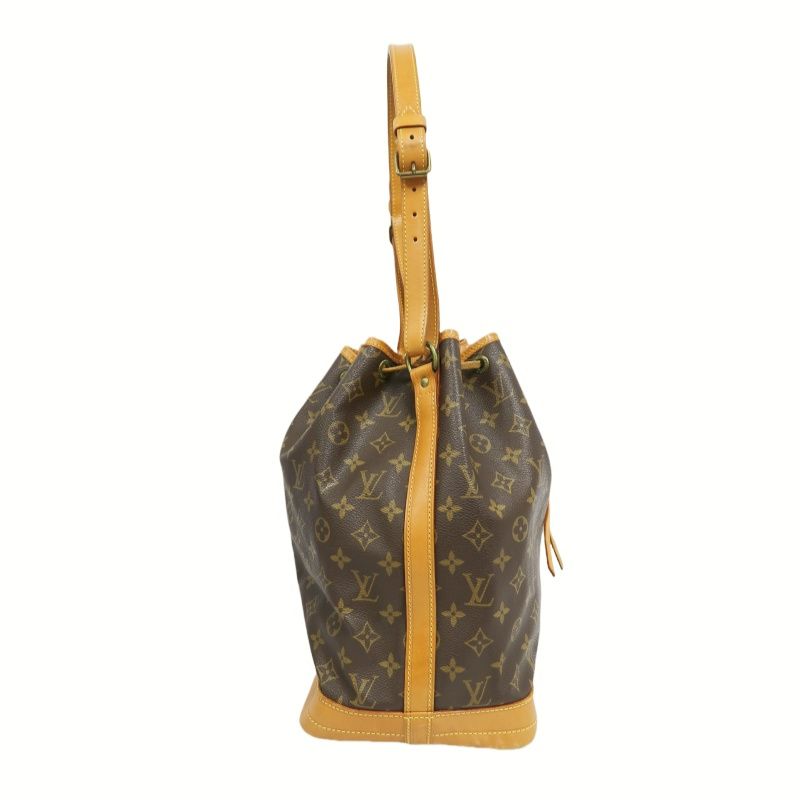 LOUIS VUITTON Noe Shoulder Bag, Monogram Coated Canvas, Brown