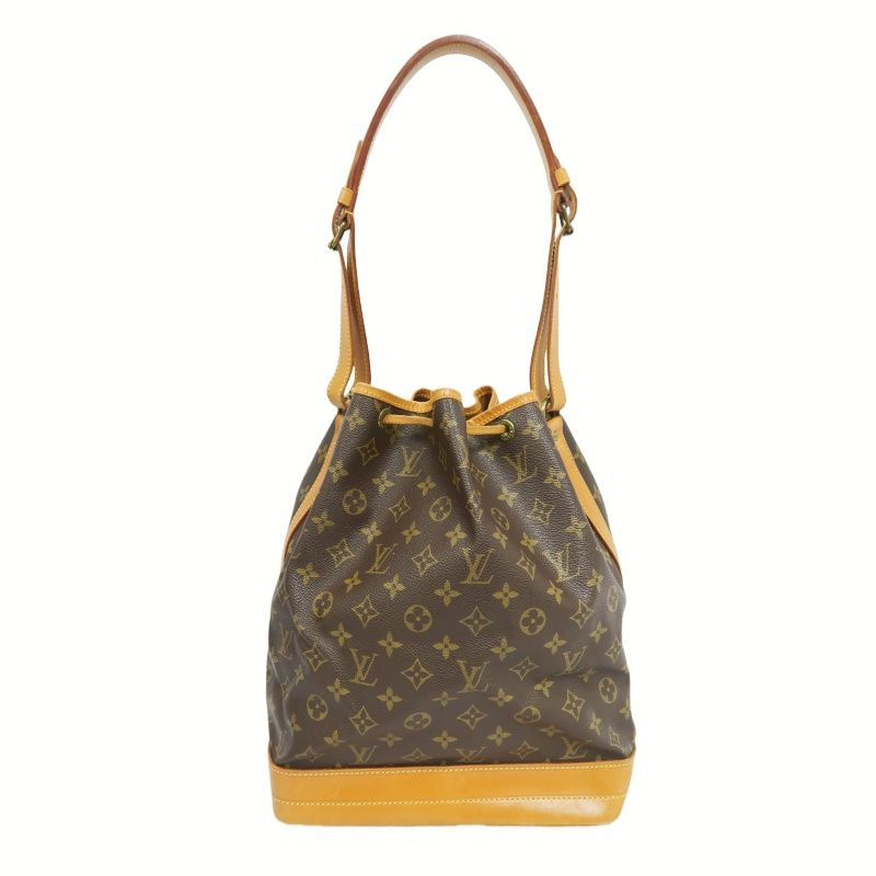 LOUIS VUITTON Noe Shoulder Bag, Monogram Coated Canvas, Brown