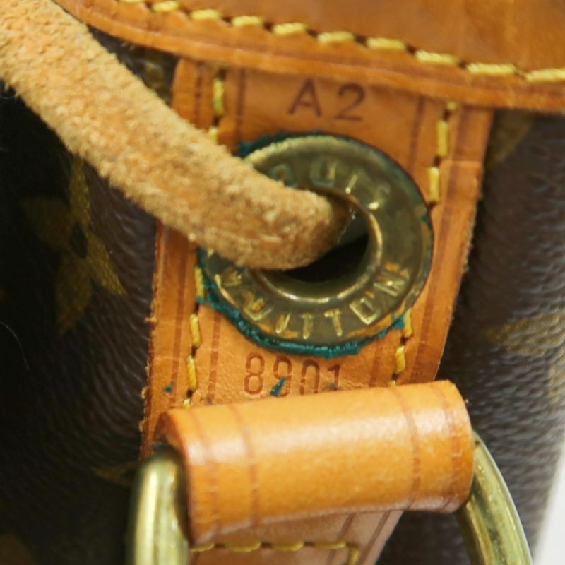 LOUIS VUITTON Noe Shoulder Bag, Monogram Coated Canvas, Brown