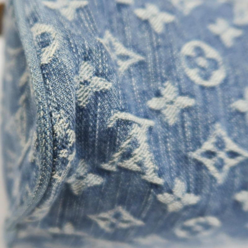 Louis Vuitton Monogram Denim Neo Speedy Blue Handbag with Gold Hardware